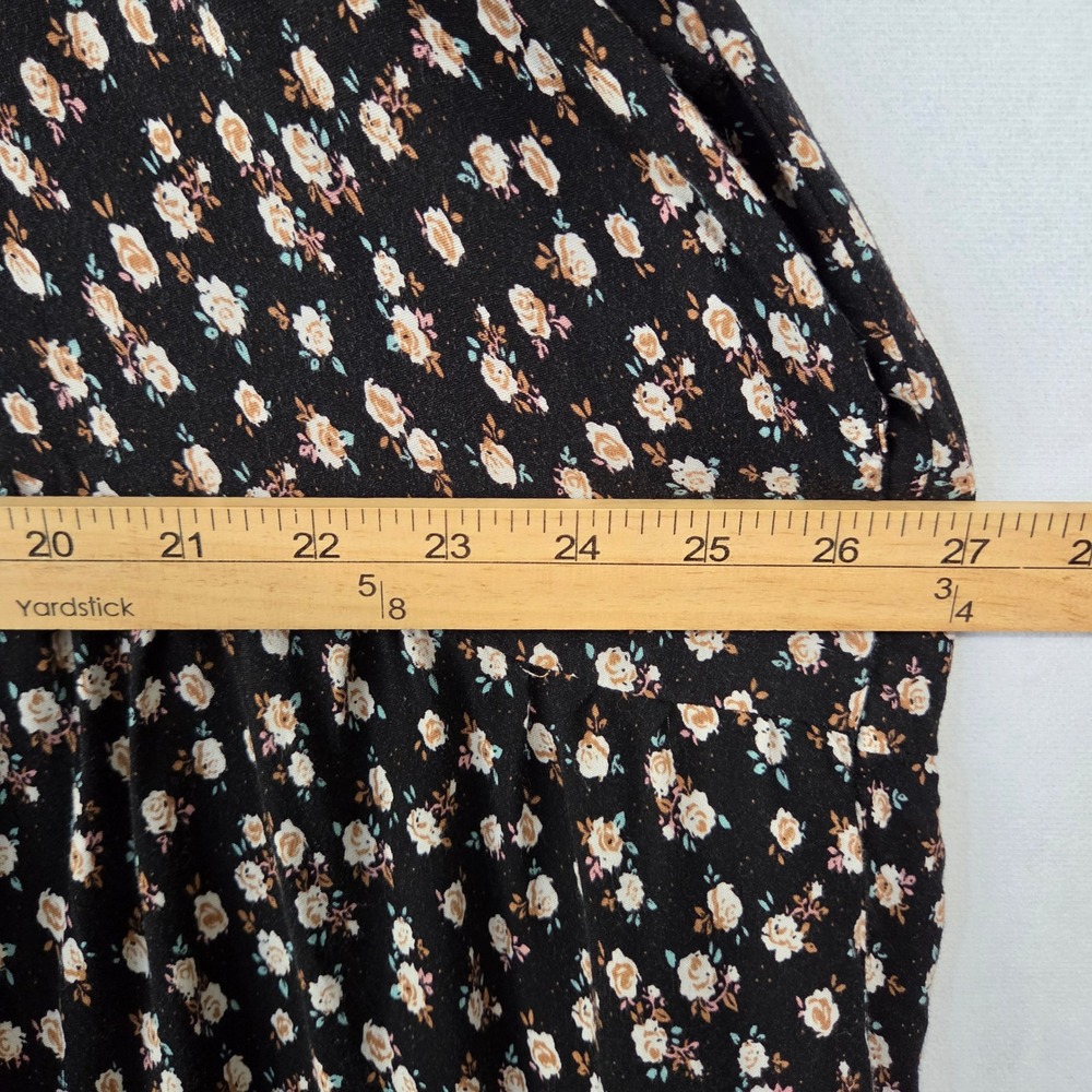 Natural Life Maxi Dress XL Floral Tiered Boho Button Cottagecore Peasant Coastal - Picture 8 of 15